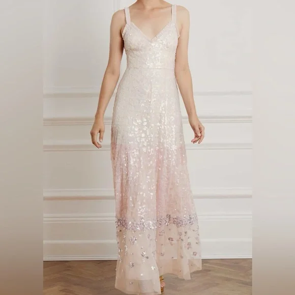 chinese dress ladies Midsummer Lace Round Neck Gown